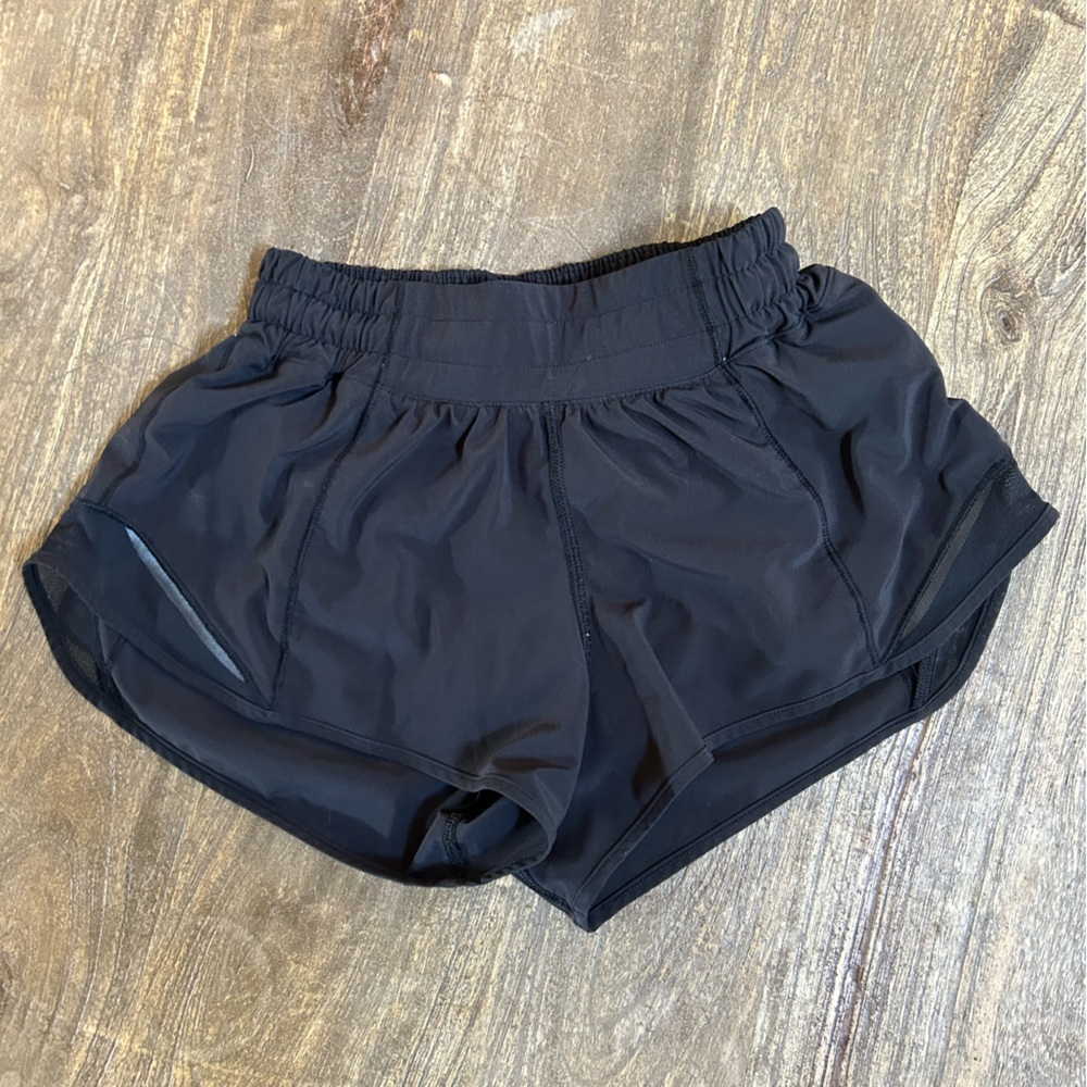 Black Lululemon Hotty Hot Shorts